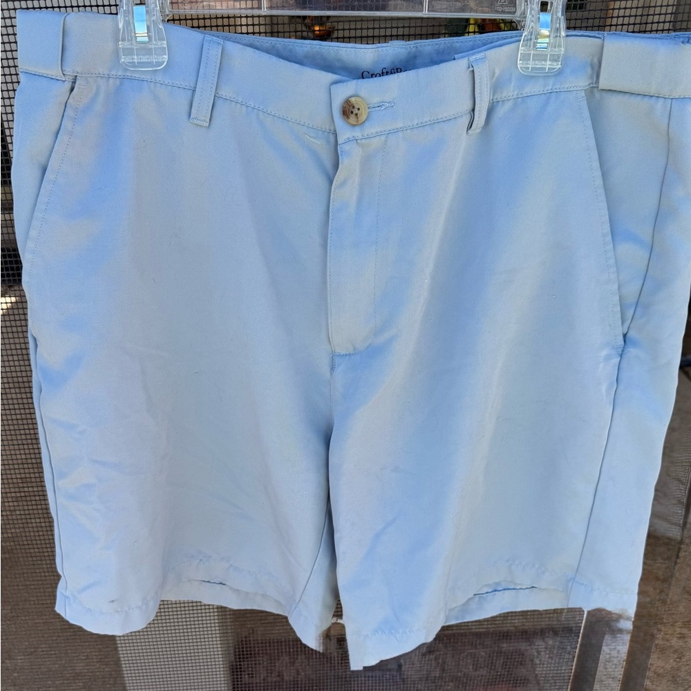 Croft & Barrow Blue Flat Front Shorts